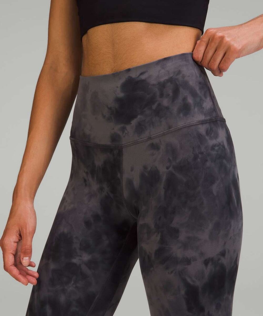Lululemon Align High-Rise Pant 25" Sz 16 Diamond Dye Pitch Grey Graphite Grey